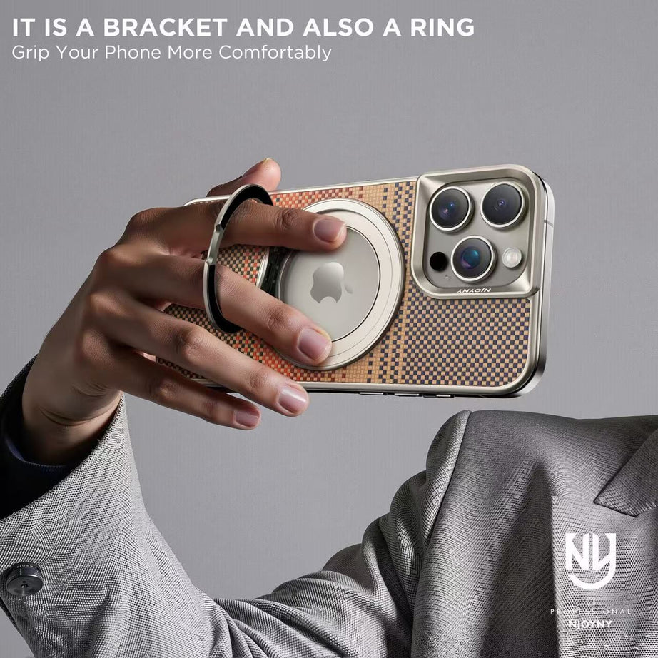 Luxury Kevlar Fiber Feath Back Panel Case By Shopyholy Compatible For iPhone