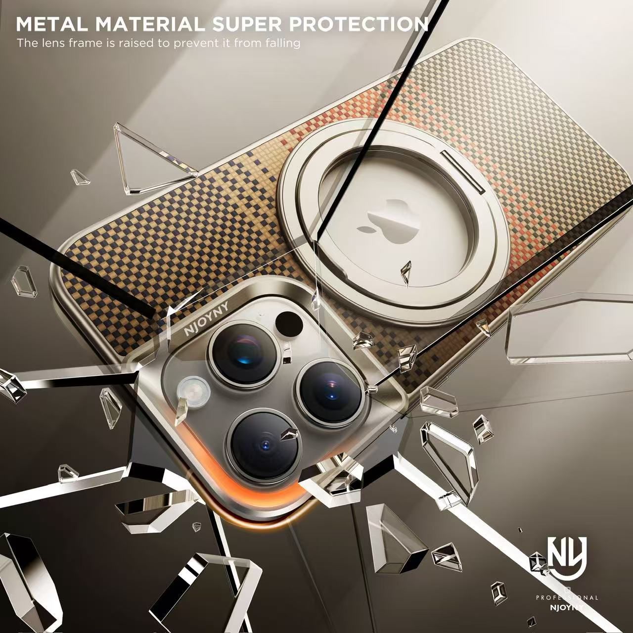 Luxury Kevlar Fiber Feath Back Panel Case By Shopyholy Compatible For iPhone