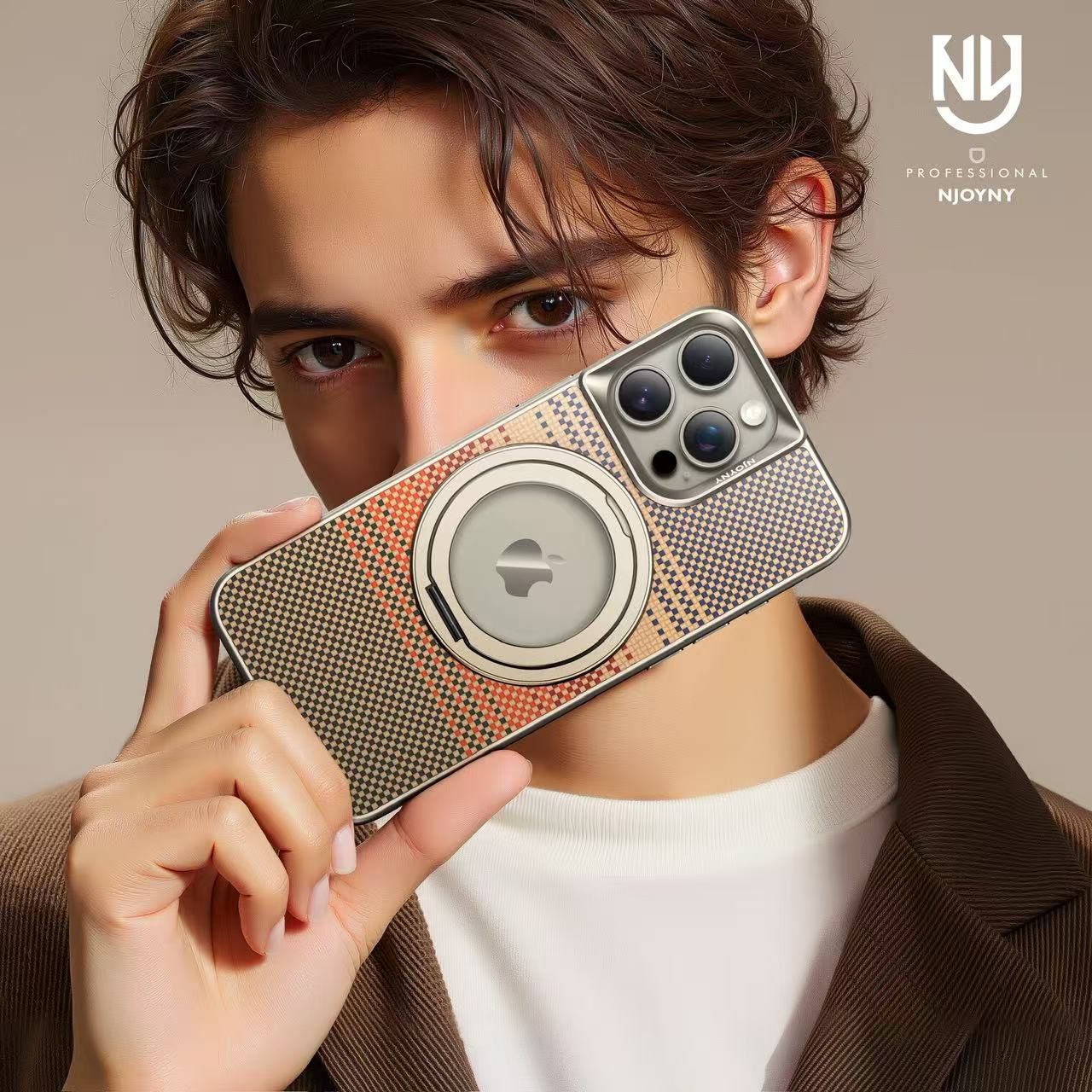 Luxury Kevlar Fiber Feath Back Panel Case By Shopyholy Compatible For iPhone