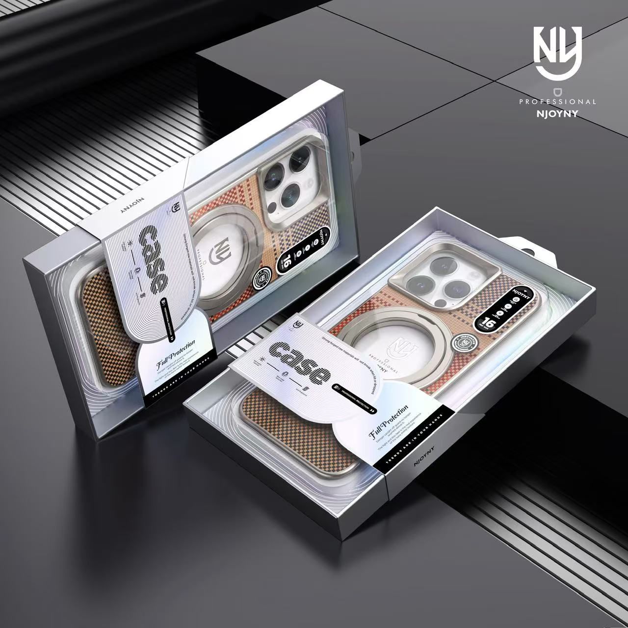 Luxury Kevlar Fiber Feath Back Panel Case By Shopyholy Compatible For iPhone