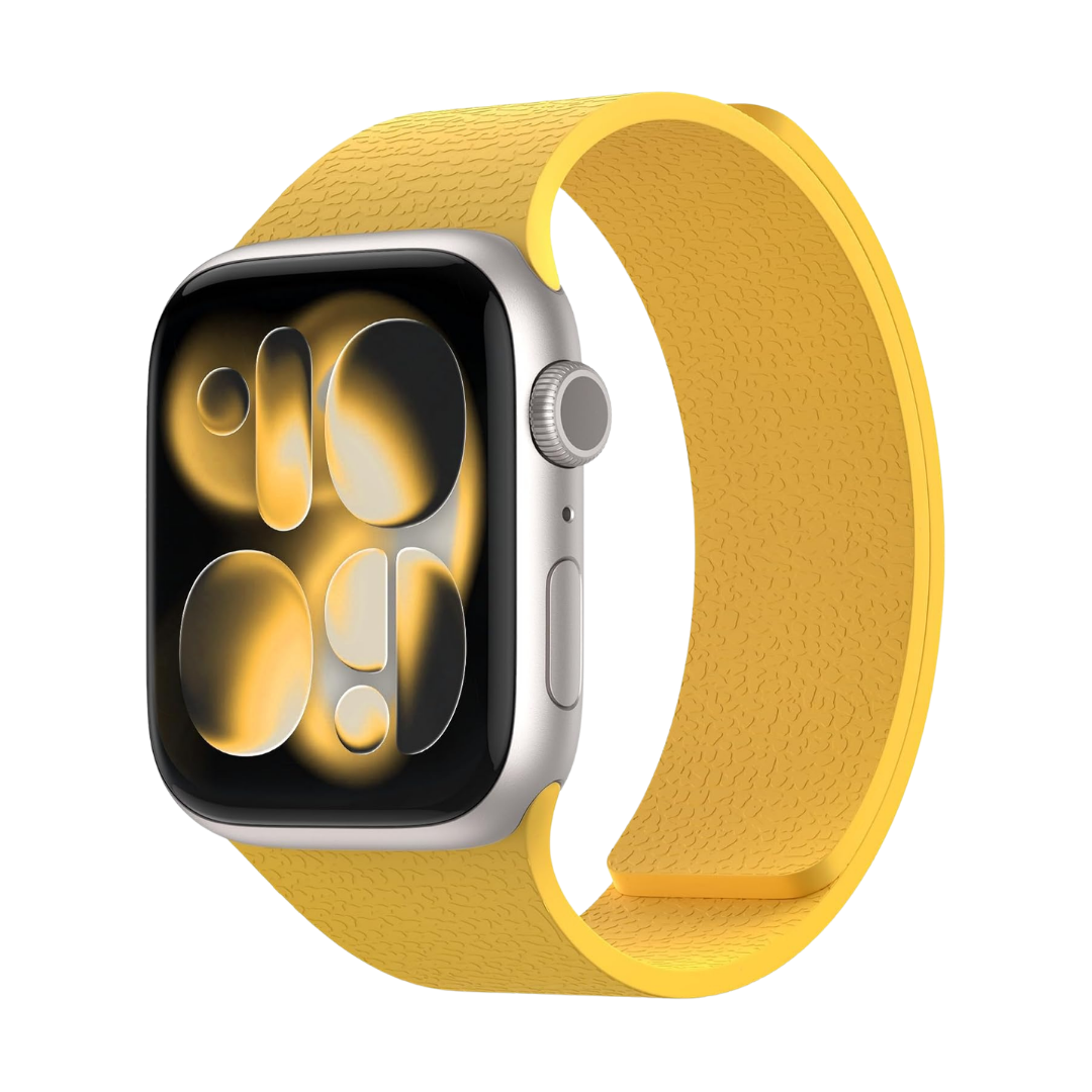 Yellow Premium Skin Friendly Magnetic Loop By Shopyholy Comaptible For Apple Watch