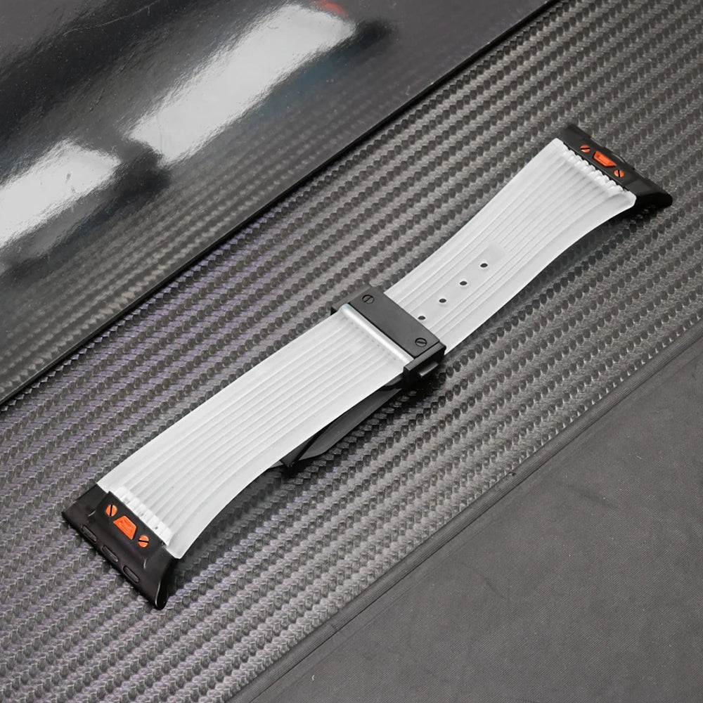 Transparent B Luxury Hublot Style Band By Shopyholy Compatible For Apple Watch