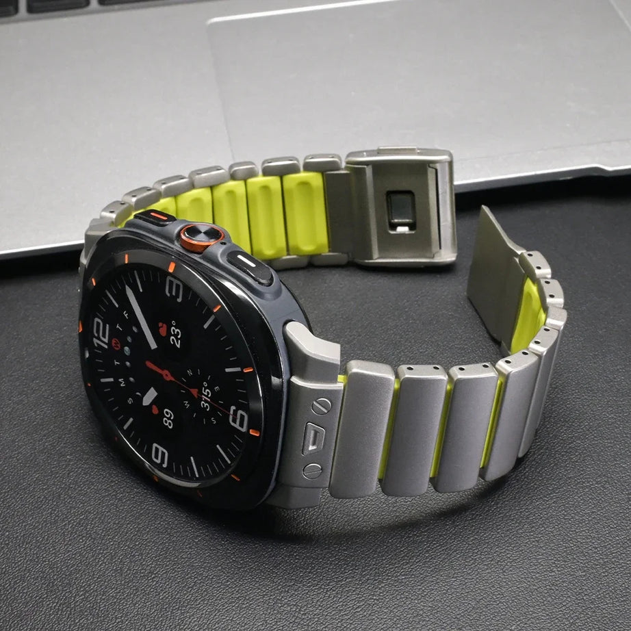 Titanium Green Luxury Ocean Titanium Band for Samsung Galaxy Watch Ultra 47mm
