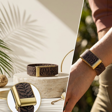 Vibrant Tiger Edition Premium Elastic Woven Band With Gold Clasp for WHOOP 5.0