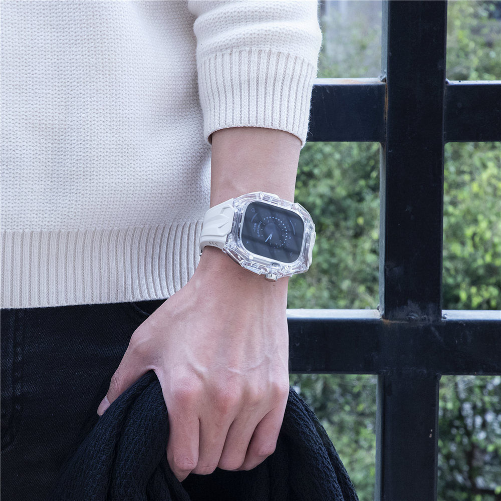 49MM Starlight Luxury Transparent Case by Shopyholy Compatible for Apple Watch Ultra