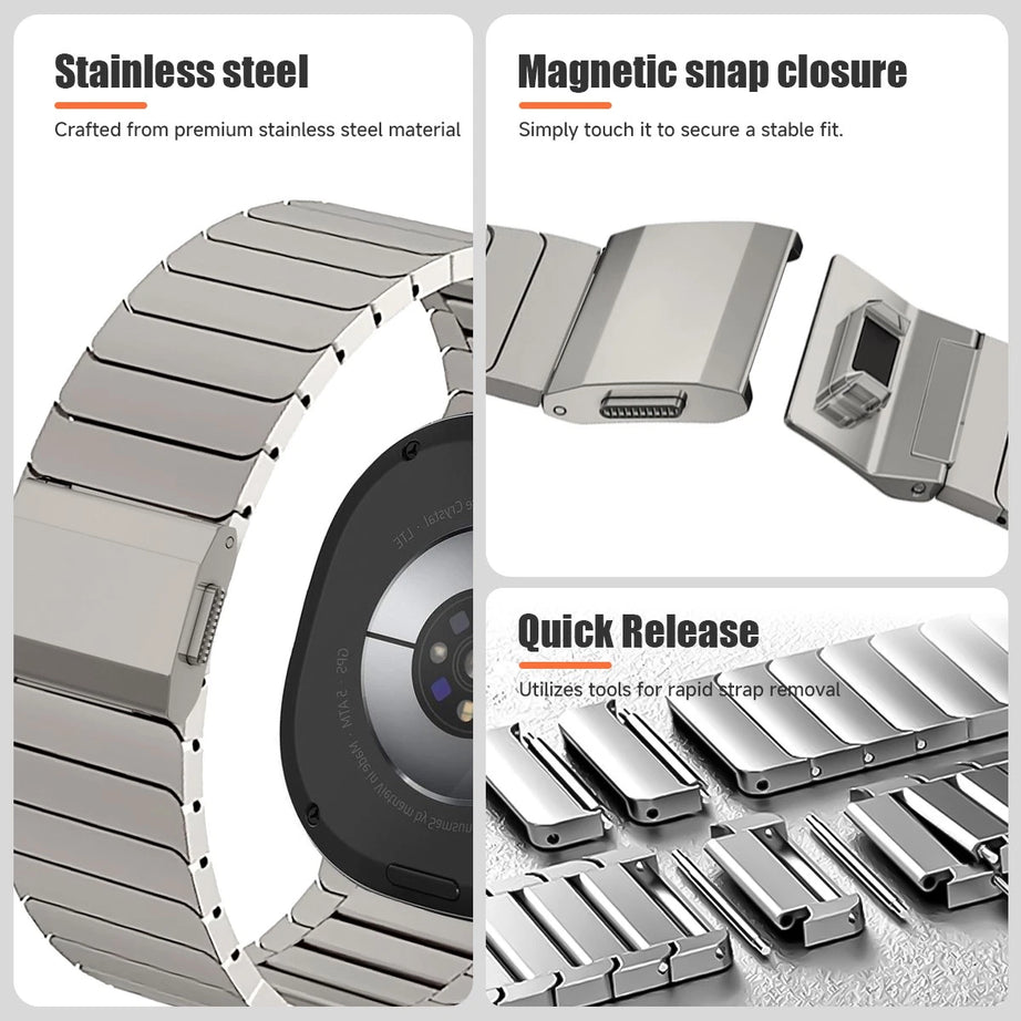 Black Luxury Magnetic Stainless Steel Band for Samsung Galaxy Watch Ultra 47mm