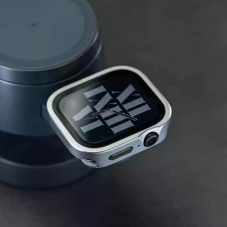 Silver Luxury Metal Case With Screen Protector By Shopyholy Compatible For Apple Watch