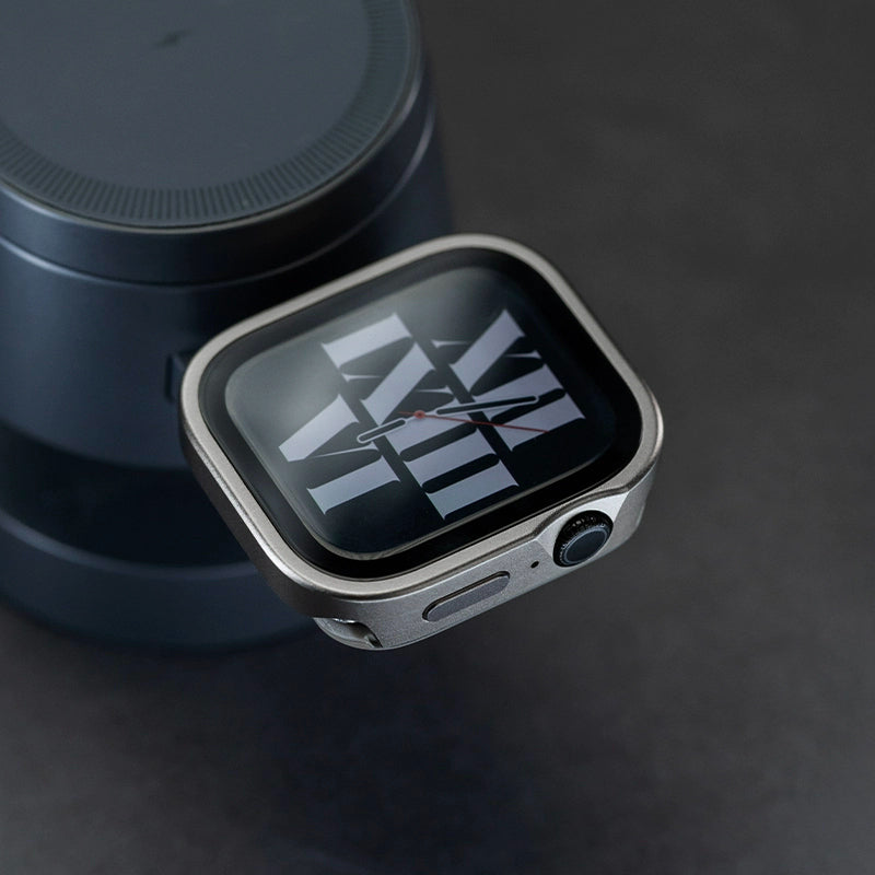 Titanium Luxury Metal Case With Screen Protector By Shopyholy Compatible For Apple Watch