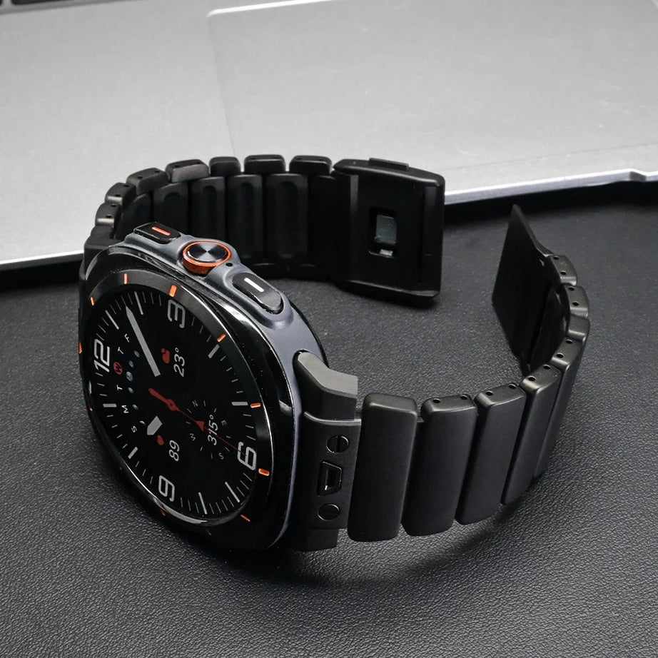 Full Black Luxury Ocean Titanium Band for Samsung Galaxy Watch Ultra 47mm