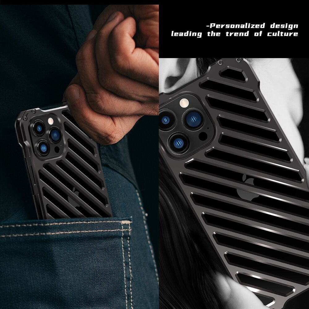 Carbon Fiber Lens Protection Metal Bumpers Case By Shopyholy Compatible For iPhone