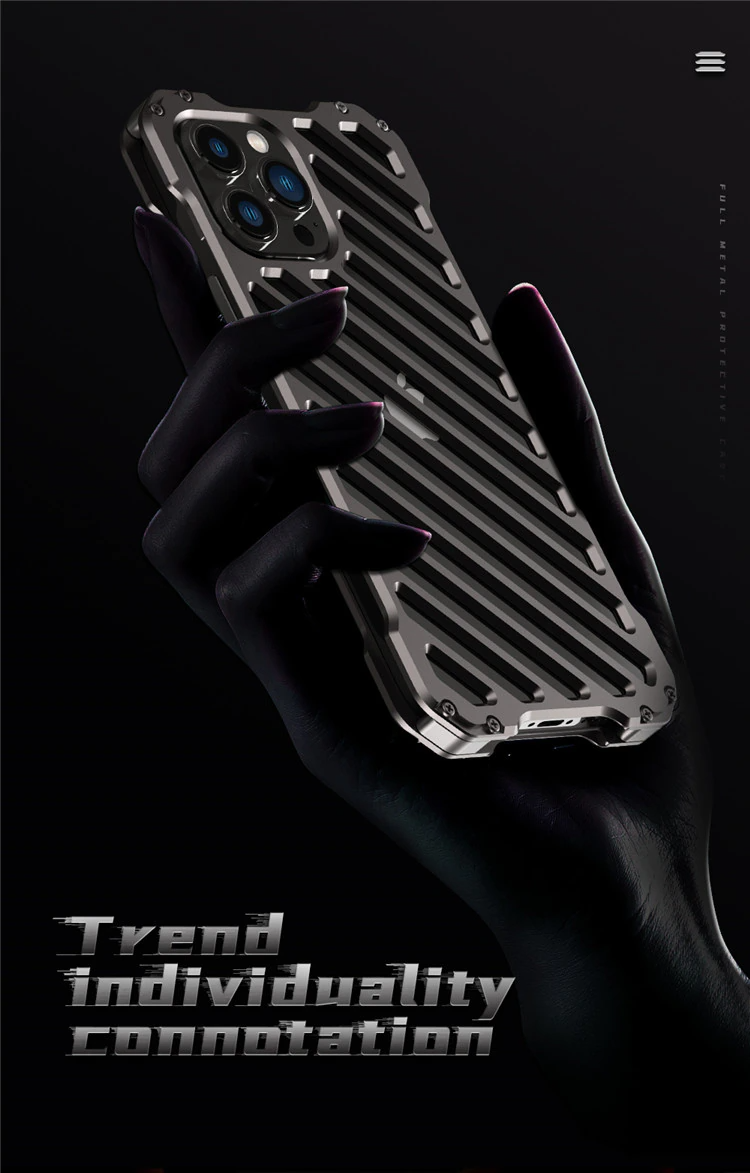 Armor Aluminum Metal case For iPhone 15 14 13 12 Pro Max