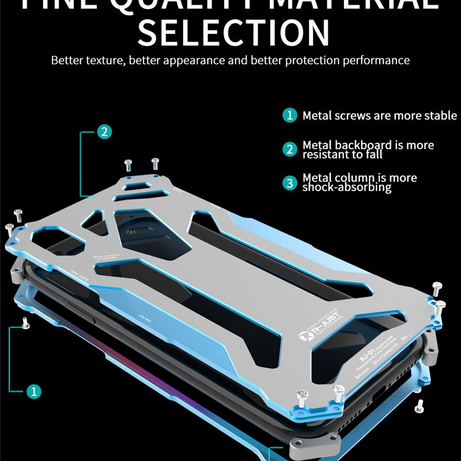 Premium Shock Proof Metal Frame Bumpers Case By Shopyholy Compatible For iPhone