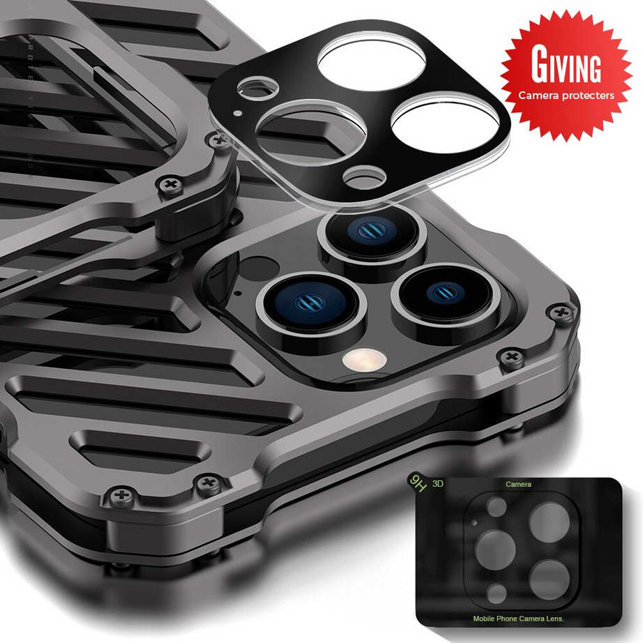 Carbon Fiber Lens Protection Metal Bumpers Case By Shopyholy Compatible For iPhone