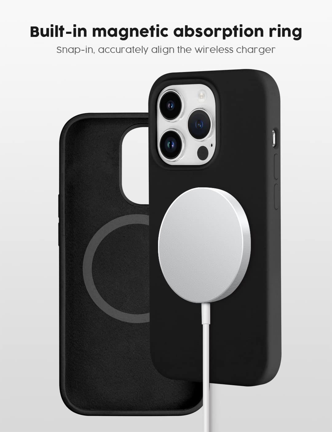 Premium Silicone Case with MagSafe By Shopyholy Compatible For Phone