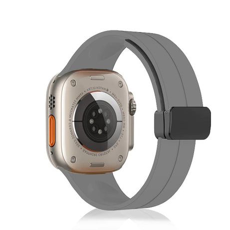 Premium Magnetic D-Buckle Silicone Strap By Shopyholy Compatible For iWatch