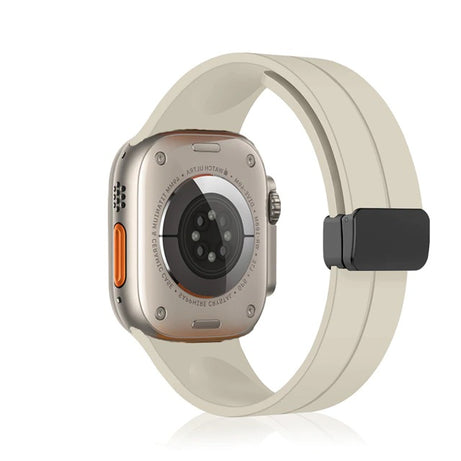 Premium Magnetic D-Buckle Silicone Strap By Shopyholy Compatible For iWatch