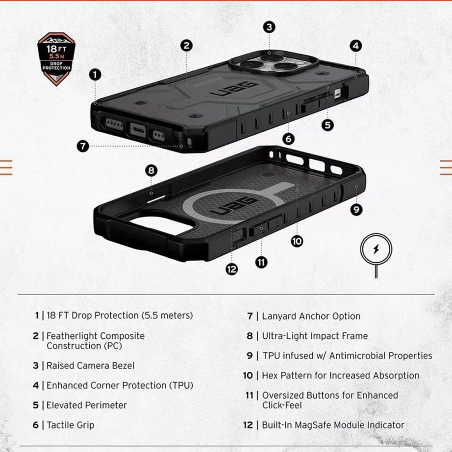 Premium Pathfinder Rugged Protective Case with MagSafe By Shopyholy For iPhone