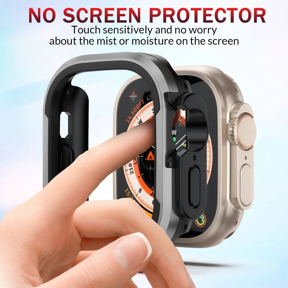 Premium Metal Case With TPU Bumper By Shopyholy For Smart Watch Ultra 49mm