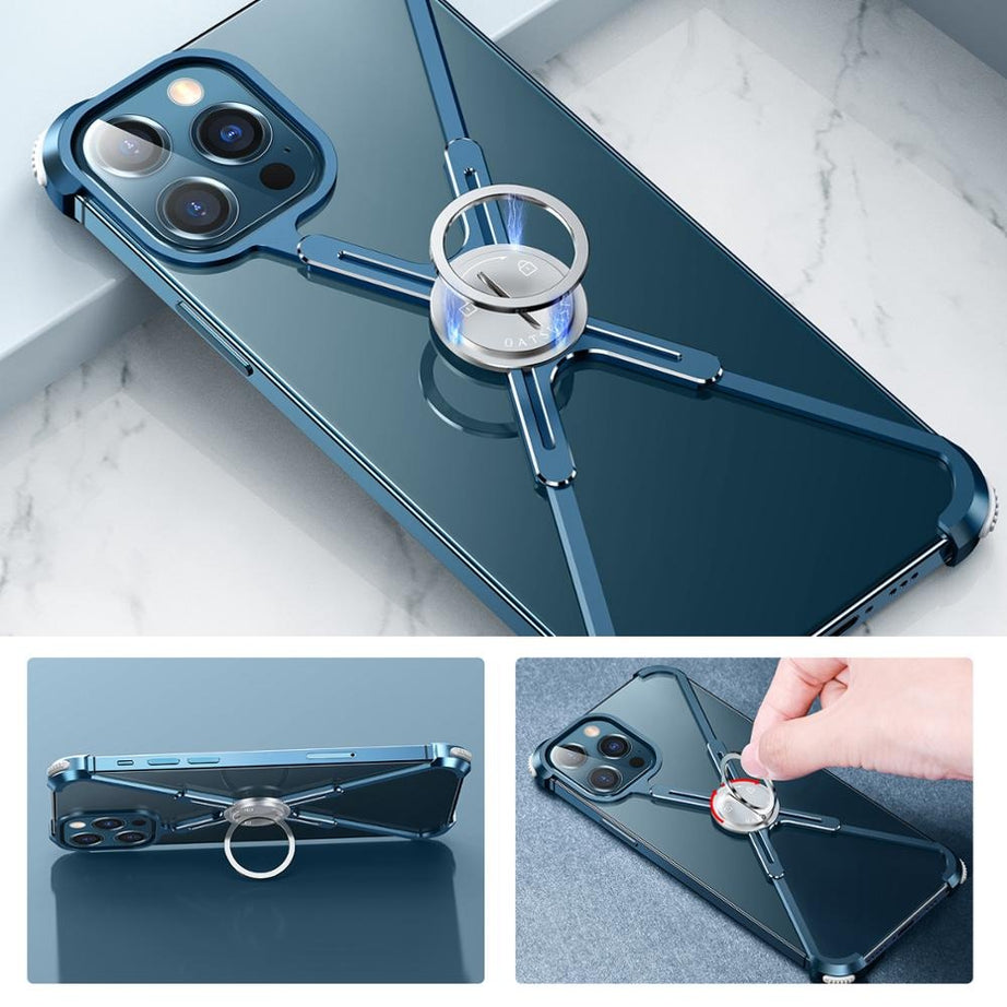 Luxury Metal Frame Shape Bumper Case By Shopyholy Compatible For iPhone
