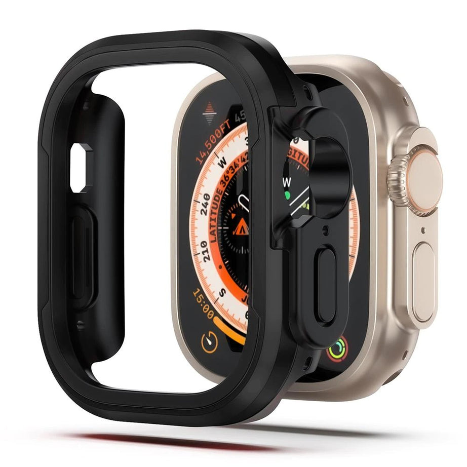Premium Metal Case With TPU Bumper By Shopyholy For Smart Watch Ultra 49mm
