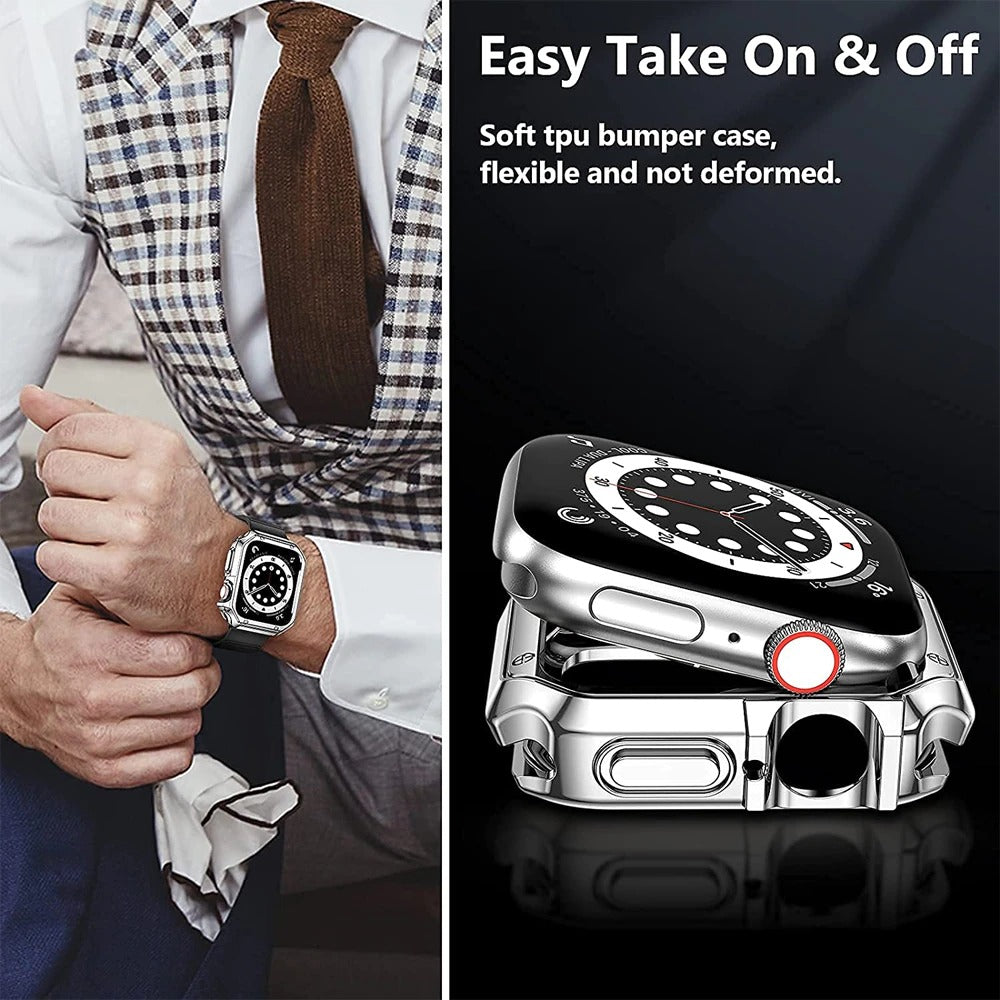 Premium Chromed Plating Case By Shopyholy Compatible For Smart-Watch
