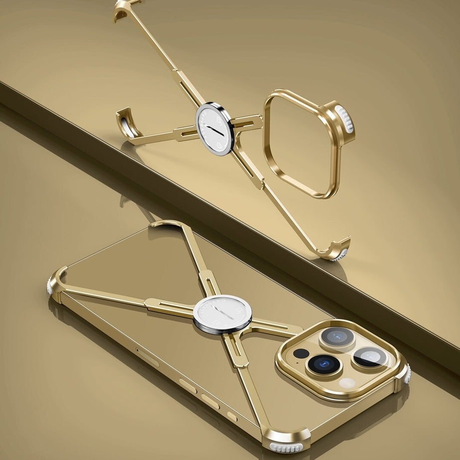 Luxury Metal Frame Shape Bumper Case By Shopyholy Compatible For iPhone