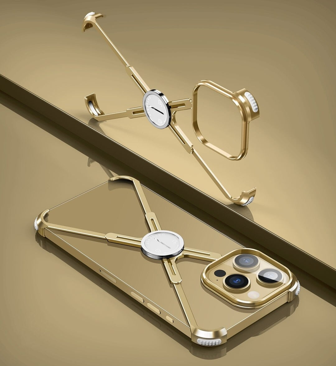 Luxury Metal Frame Shape Bumper Case By Shopyholy Compatible For iPhone