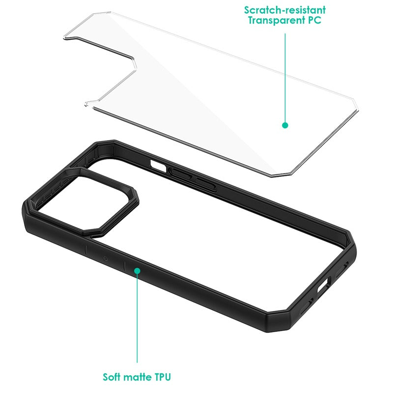 black premium bumper shockproof case for iphone