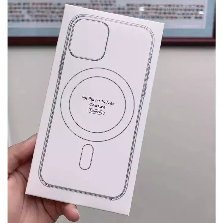 Premium Transparent Ultra Hybrid Mag Safe Compatible TPU & PC Back Case For iPhone 14/15 Series