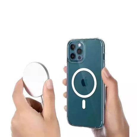 Premium Transparent Ultra Hybrid Mag Safe Compatible TPU & PC Back Case For iPhone 14/15 Series