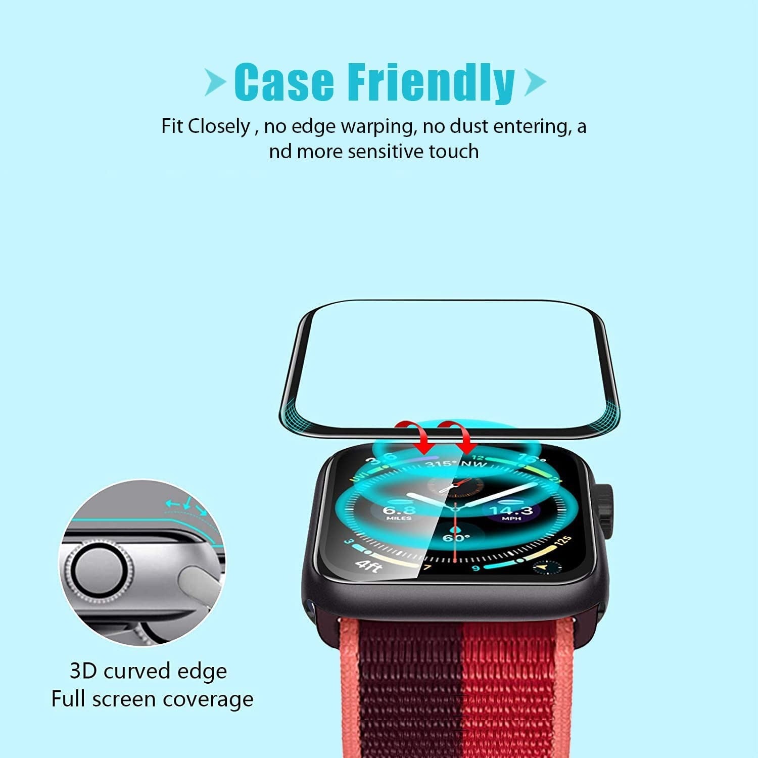 Premium 9HD Soft Glass By Shopyholy Compatible For Smartwatch