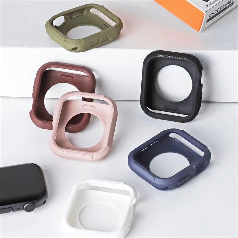 Premium Rugged Armor Spygen Cover Case By Shopyholy Compatible For Apple Watch
